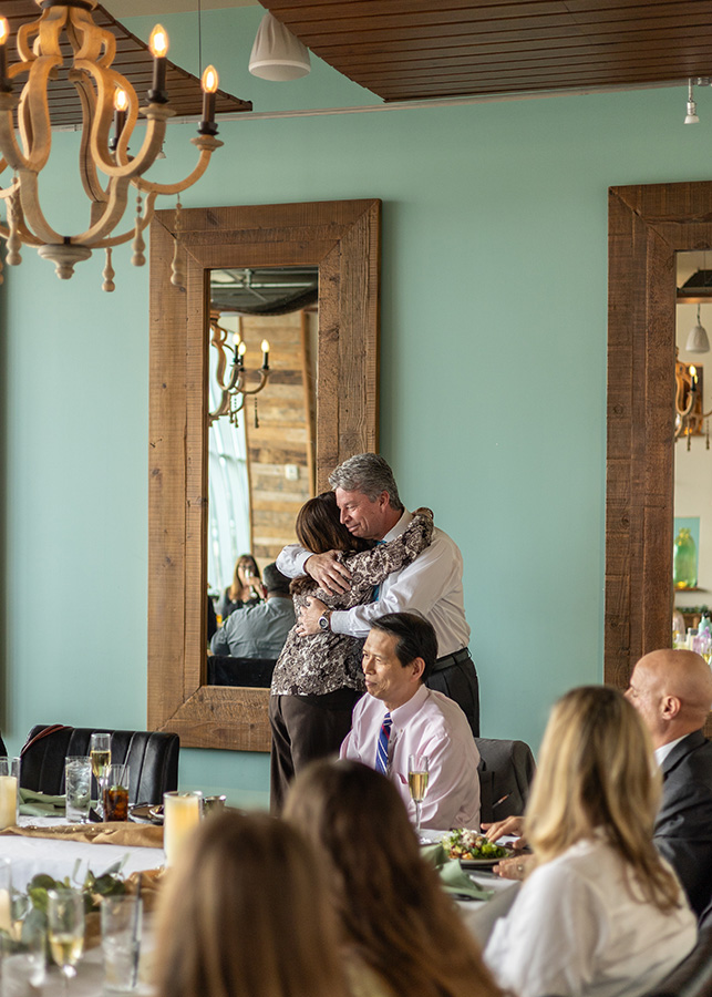 Kevin 40th hug